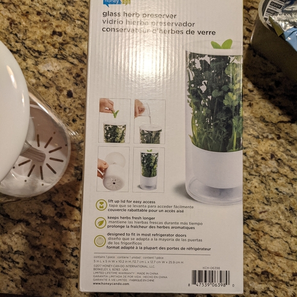 Glass herb preserver - Picture 4 of 5